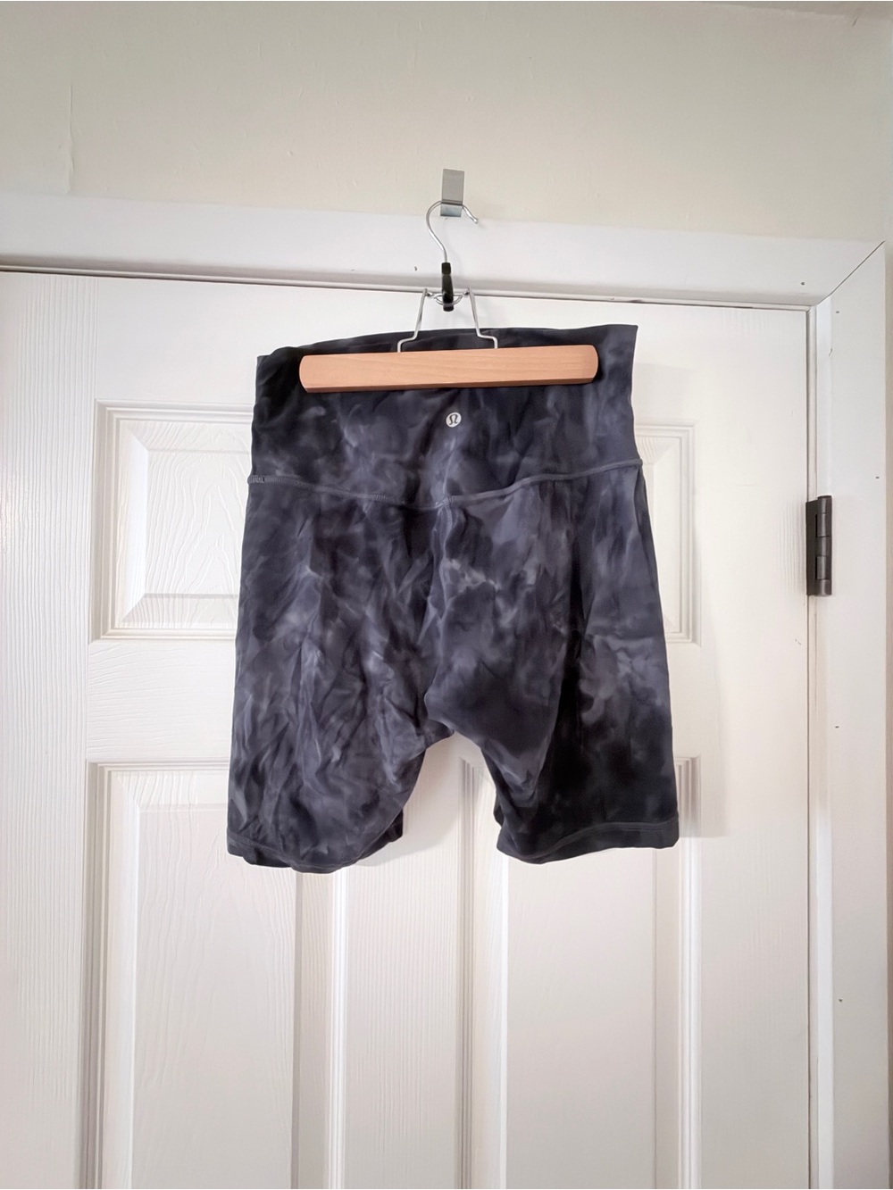 lululemon athletica Women's Black Smoke Tie-Dye High-Rise Bike Shorts